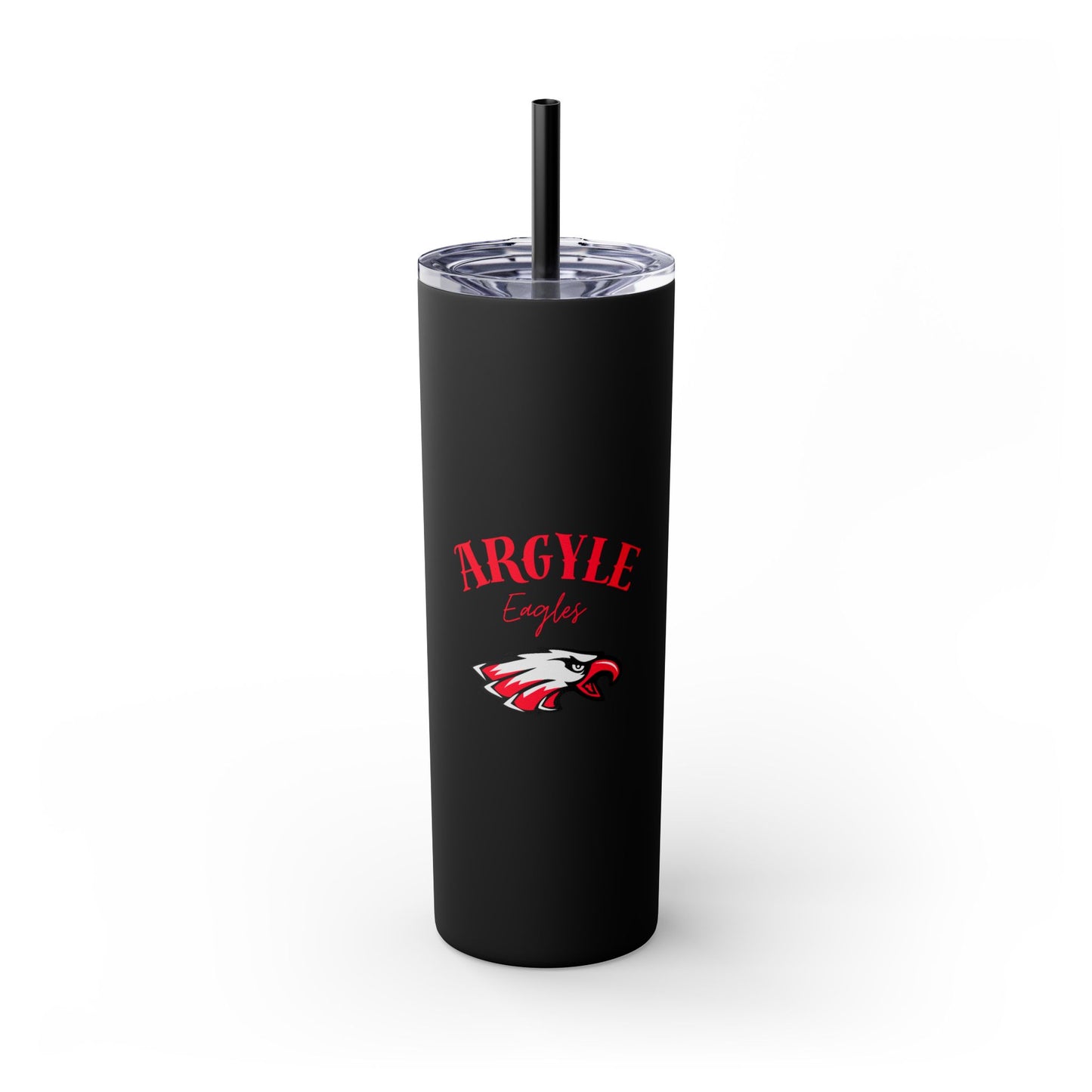 Argyle Eagles Skinny Tumbler with Straw, 20oz