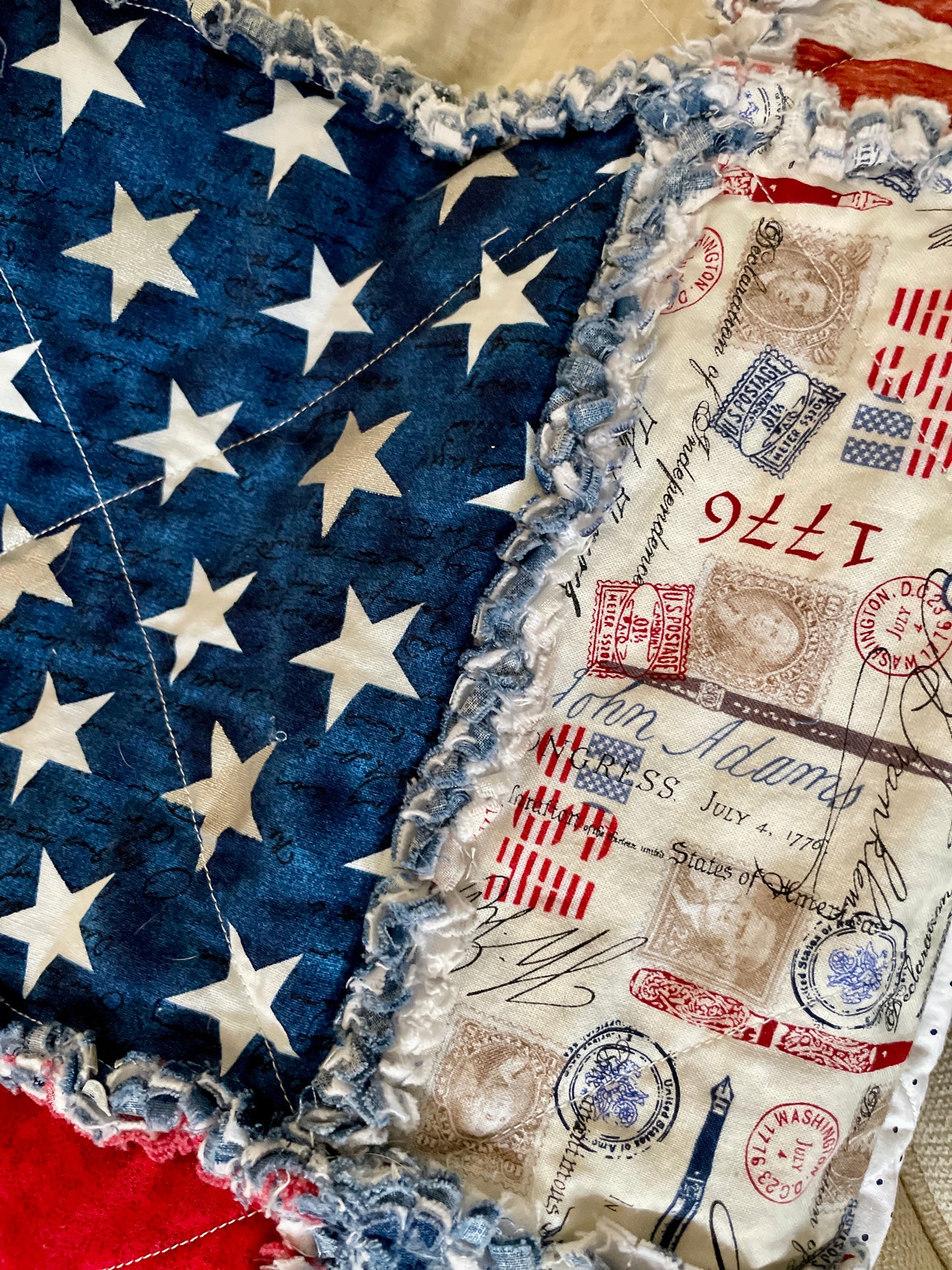 Patriotic Rag Quilt